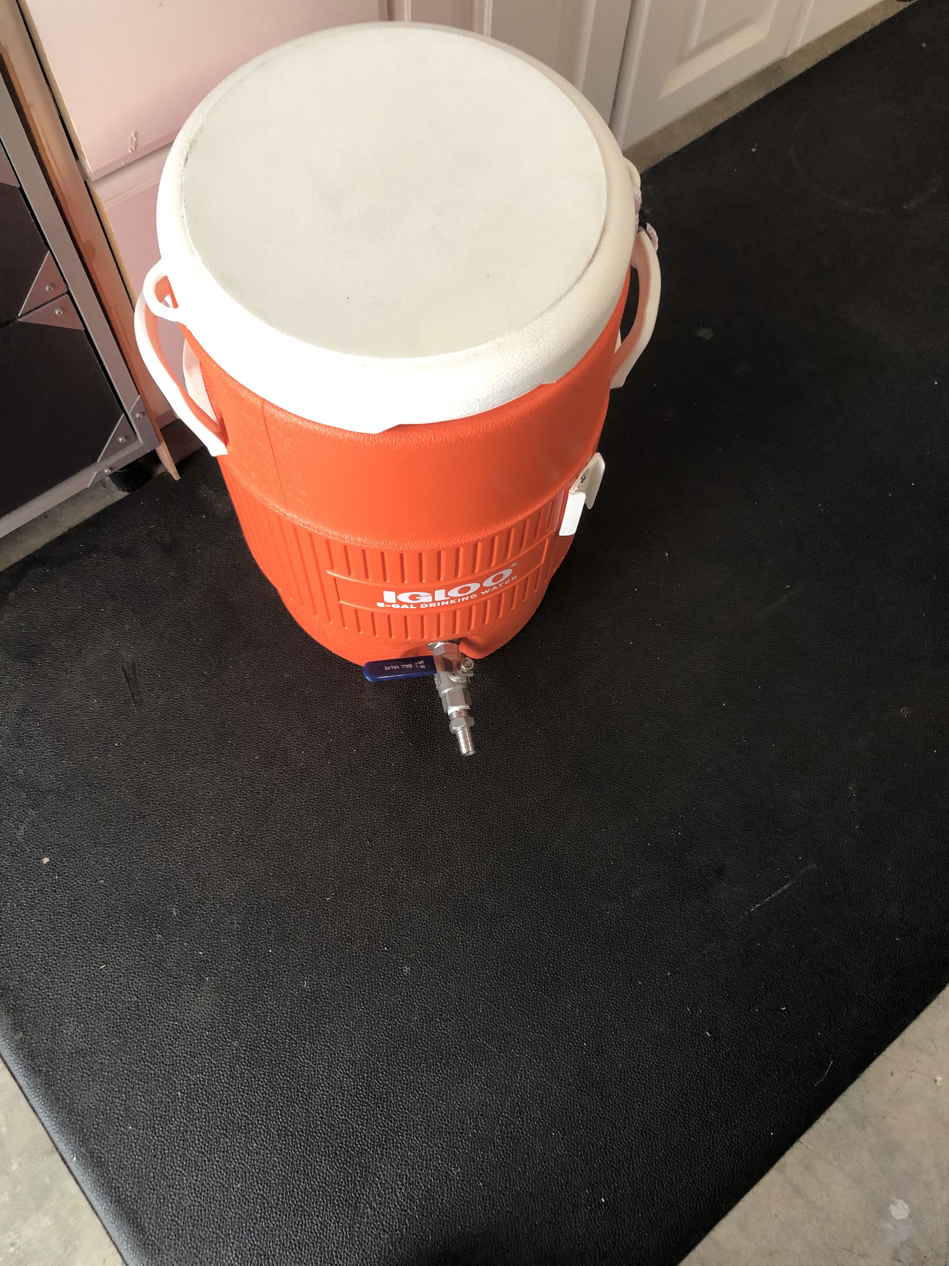5 gallon cooler mash tun/brew bag/valve